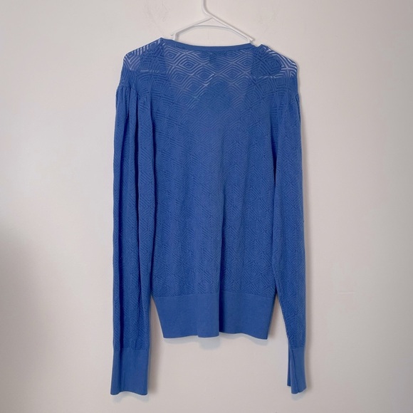 Faith & Zoe. Stitch fix Blue Daphne Surplice Sweater. Size XXL. Faux Wrap. NWT. - Picture 6 of 11